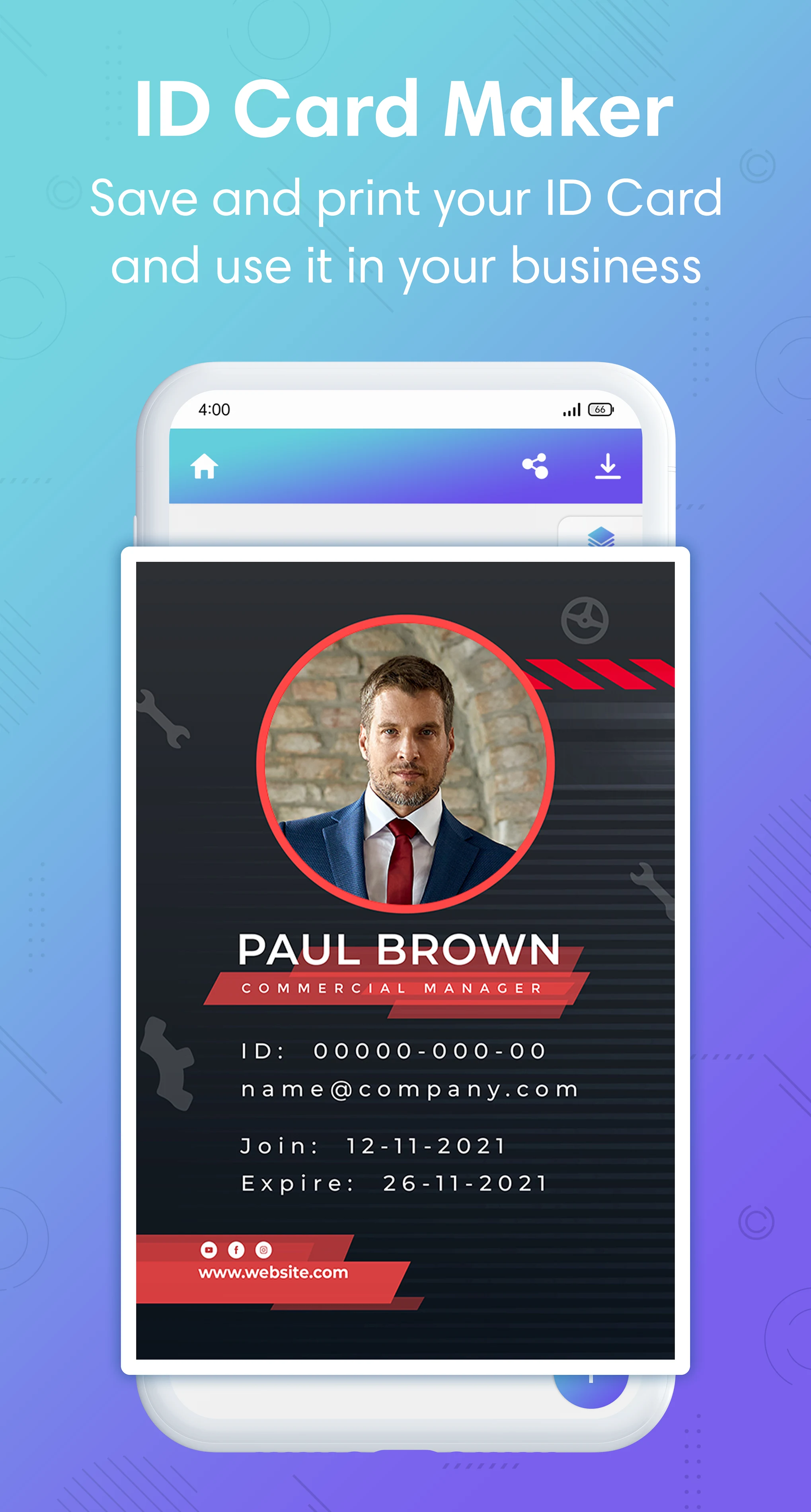 ID Card Maker - Employee ID screenshot